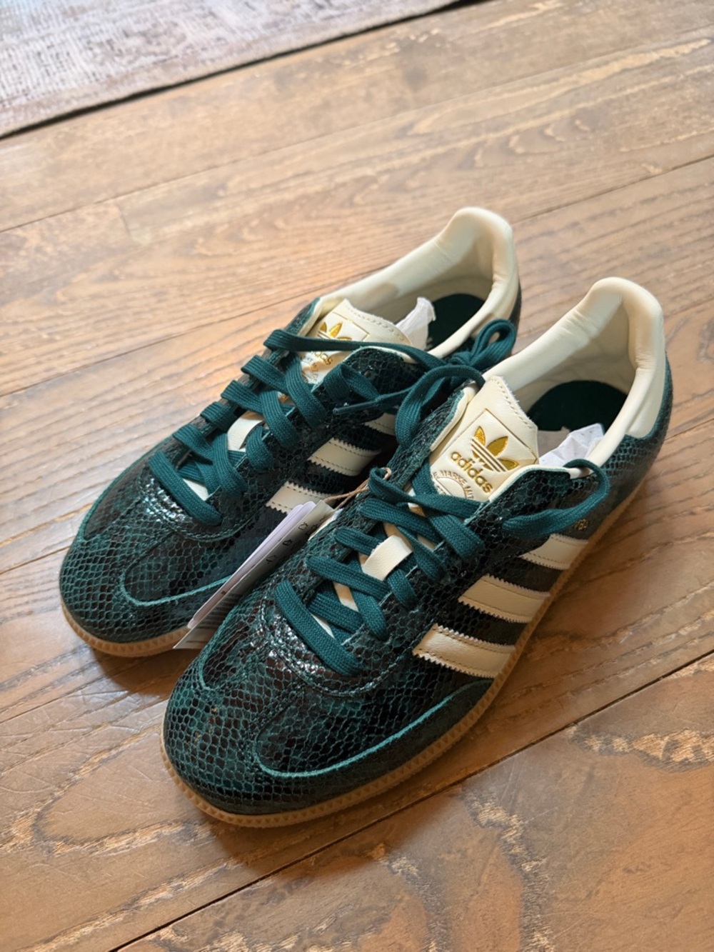 adidas OG Woman’s Sneakers - Teal/White with Gum Sole - Picture 3 of 3